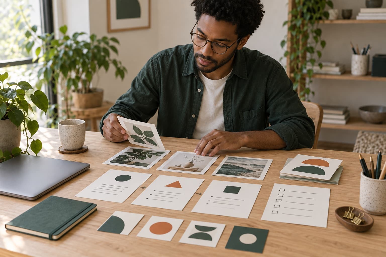 A new freelancer shaping an existing skill into a clear service with sample work and a simple project plan